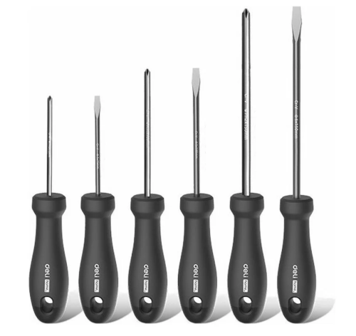 Набор отверток Deli HS EHT1006 6 шт, Soft Touch, черный