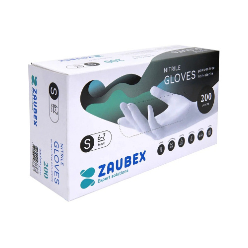 Перчатки нитриловые неопудренные "Zaubex", одноразовые фото 2