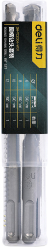 Набор буров Deli YS DH-YCZ004-WD1 по бетону, SDS+, 6–12 мм, 4 шт.