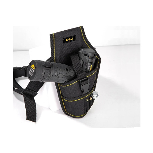 Сумка для инструментов поясная Deli YS EDL430004, 260х150х40 мм, ткань Oxford, черный фото 2