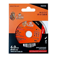 Диск алмазный M-Lion, по керамике, 125x22,23 мм, сплошной
