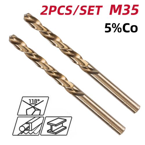 Сверло по металлу Deli RS EDH-MHZ025-E2, 2 шт, 2.5 мм, DIN 338, HSCo 5% фото 2