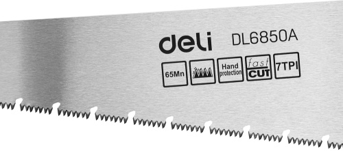 Ножовка Deli YS EDL6850A по дереву, 7 TPI, 500 мм фото 4