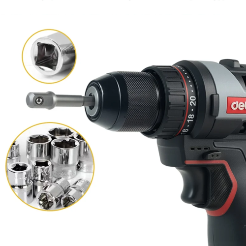 Набор адаптеров шестигранников Deli YS EDL110002, 1/4 на квадрат 1/4'', 3/8'', 1/2" фото 6