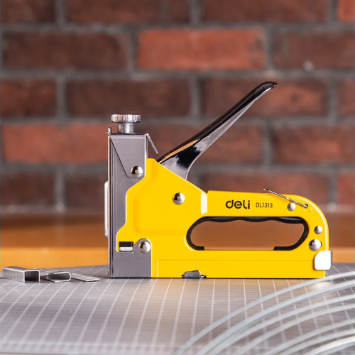 Степлер Deli YS EDL1313, механический, 3-в-1 + комплект скоб (П, U, T) фото 2