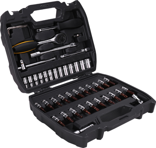 Набор инструмента Deli YS EDL1046 1/4", 4-14 мм, 46 шт., кейс фото 3