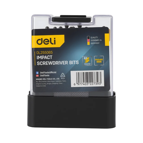 Бита Deli YS EDL255065, с ограничителем, 10 шт., PH2 x 65 мм, для ГКЛ фото 12