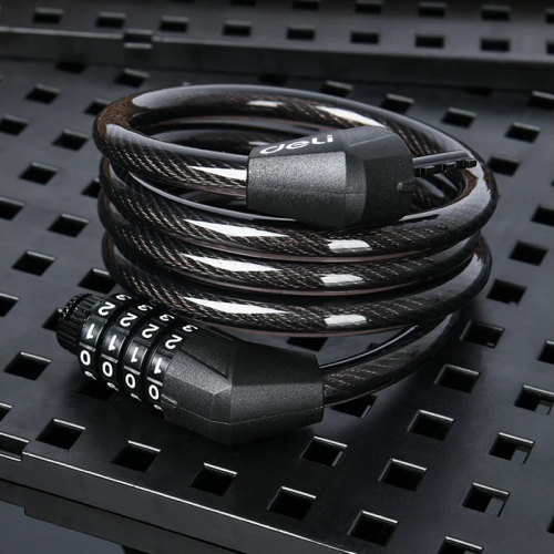 Замок тросовый велосипедный Deli YS EDL508051, 10 x 1200 мм, кодовый фото 7