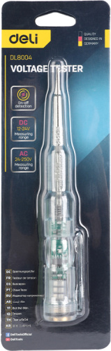 Индикаторная отвертка-тестер Deli YS EDL8004 24-250 В, светодиодная фото 3