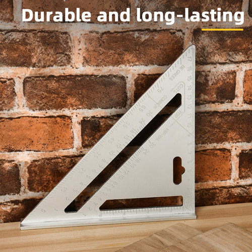 Угольник "Deli", 180 мм., металлический, серебристый фото 2