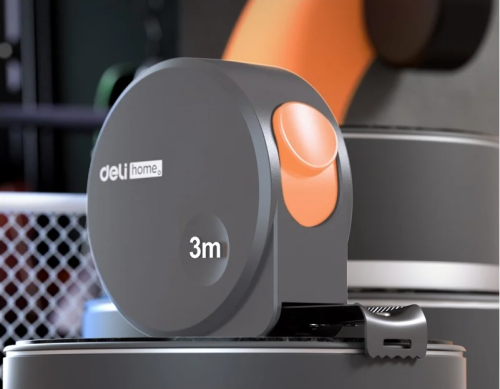 Рулетка Deli HS HT8316C 3м /16 мм, Soft Touch, оранжевый фото 2