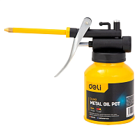 Масленка для смазки стальная Deli YS EDL2401, 180 мл, медный носик, желтая