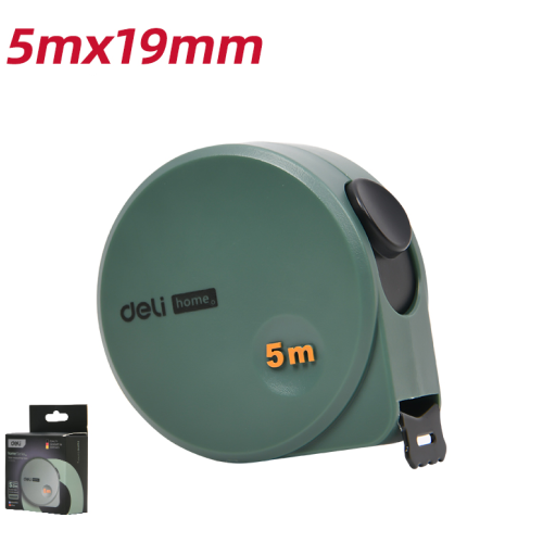 Рулетка Deli HS EHT8519L, 5 м х 19 мм, Soft Touch, зеленый фото 5