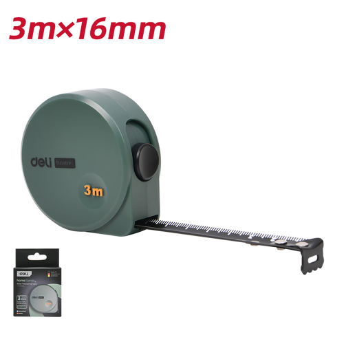 Рулетка Deli HS EHT8316L, 3 м х 16 мм, Soft Touch, зеленый фото 5