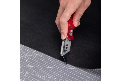 Нож строительный складной Deli RS EDL040 трапеция, 19T фото 9