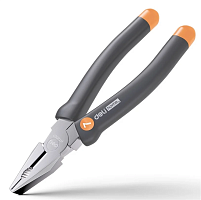Плоскогубцы Deli HS HT2007C 180 мм, Soft Touch, оранжевый