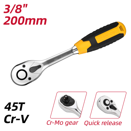 Ключ-трещотка Deli YS EDL2421 3/8", 200 мм, 45 зубов фото 2