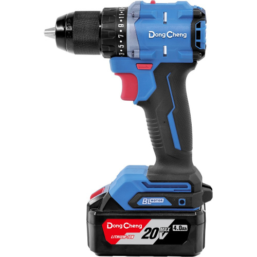 Аккумуляторная дрель-шуруповерт DongCheng DCJZ2060 (TYPE EM), 20 В, 60 Нм, 2 АКБ, 4 Ач, З/У 2 А фото 2