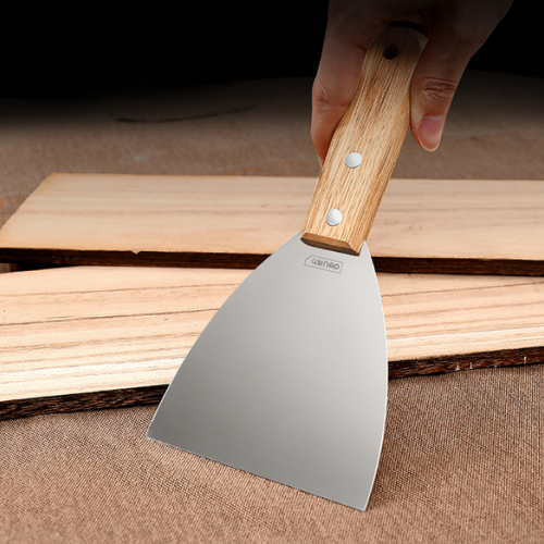 Шпатель Deli YS DL-HD4C, нержавеющий, 100 мм, деревянная рукоятка фото 2