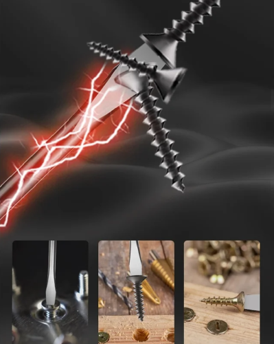 Отвертка Deli HS EHT1106 SL6x150 мм, Soft Touch, черный фото 3