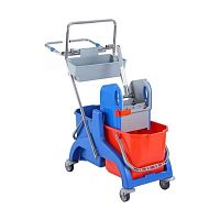 Тележка комплексная 2 х 25 л с отжимом, держателем для мешка и подставкой