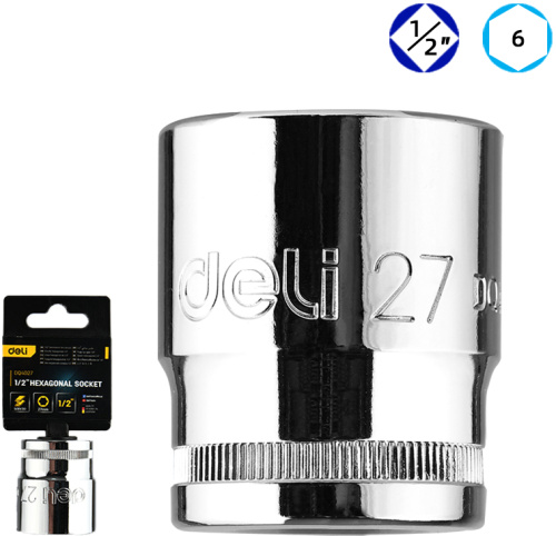 Головка торцевая шестигранная Deli YS EDQ4027 1/2", 27 мм фото 2