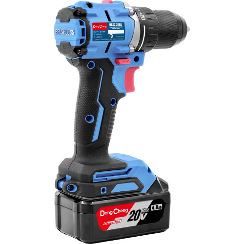 Аккумуляторная дрель-шуруповерт DongCheng DCJZ2060 (TYPE EM), 20 В, 60 Нм, 2 АКБ, 4 Ач, З/У 2 А фото 5