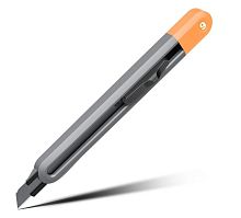 Нож строительный Deli HS HT4009C 9 мм, Soft Touch, оранжевый