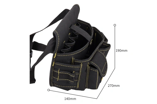 Сумка для инструментов поясная Deli YS EDL-P5 250*140*210 мм, ткань Oxford фото 7