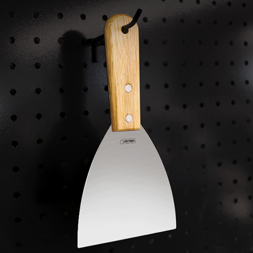 Шпатель Deli YS DL-HD4C, нержавеющий, 100 мм, деревянная рукоятка фото 5