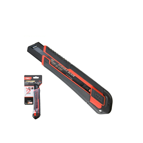 Нож строительный Deli YS EDL025G, 25 мм, универсальный фото 2 Нож строительный Deli YS EDL025G, 25 мм, универсальный фото 2