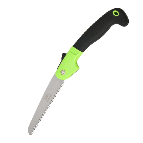 Ножовка по дереву Deli EDL580618, 180 мм, складная, зеленый, черный