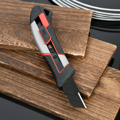 Нож строительный Deli YS DL4254, 18 мм, прорезиненная рукоятка фото 5