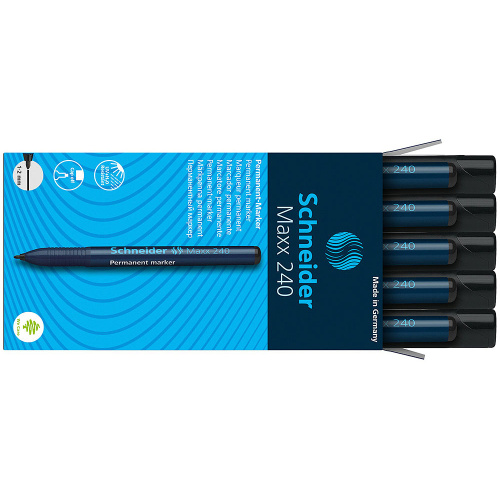 Маркер перманентный "Schneider Maxx 240", черный фото 7