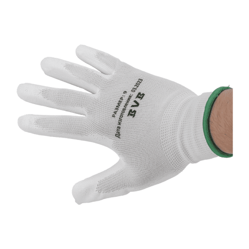 Перчатки нейлоновые с полиуретановым покрытием BVB, размер 10 Перчатки нейлоновые с полиуретановым покрытием BVB, размер 10