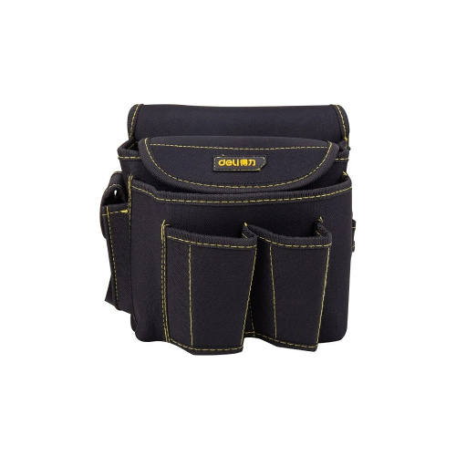 Сумка для инструментов поясная Deli YS EDL-P4, 220х140х200 мм, ткань Oxford, черный