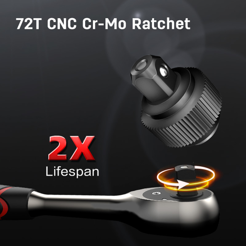 Набор инструмента Deli RS EDQ45100, 1/4", 1/2", 100 шт. фото 6