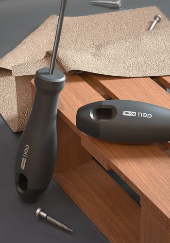 Отвертка Deli HS EHT1203 PH0x75 мм, Soft Touch, черный фото 2