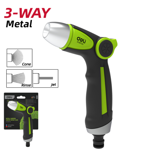 Пистолет-распылитель Deli GS EDL8072A, 3/4", 3 функции фото 2 Пистолет-распылитель Deli GS EDL8072A, 3/4", 3 функции фото 2
