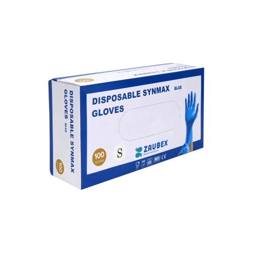 Перчатки виниловые одноразовые "Zaubex Synmax", размер S,100 шт./упак. фото 2