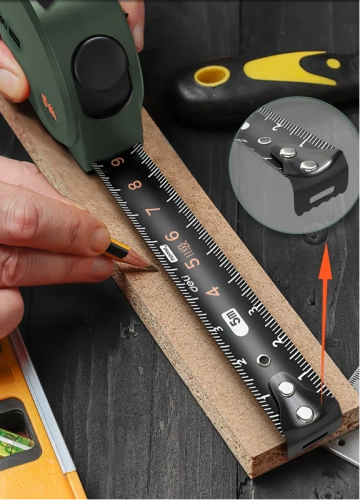 Рулетка Deli HS HT8519L 5 м/19 мм, Soft Touch, зеленый фото 6