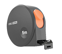 Рулетка Deli HS HT8519C 5 м/ 19 мм, Soft Touch, оранжевый