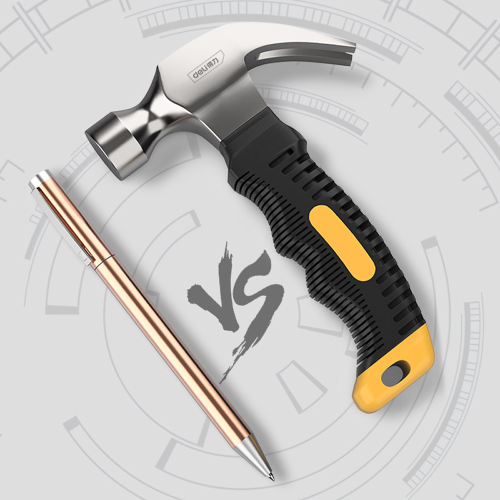 Молоток-гвоздодер Deli YS EDL441008, 0,25 кг, фибергласовая рукоятка фото 6