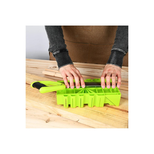 Стусло с ножовкой Deli GS EDL580900, 22.5°/45°/90°, 13 TPI, 300 мм, черный, зеленый фото 5 Стусло с ножовкой Deli GS EDL580900, 22.5°/45°/90°, 13 TPI, 300 мм, черный, зеленый фото 5