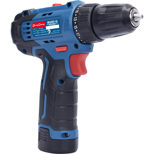 Аккумуляторная дрель-шуруповерт DongCheng DCJZ23-10 (TYPE EK), 12 В, 35 Нм, 2 АКБ, 2 Ач, З/У 2 А фото 4