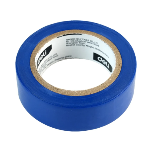 Изолента ПВХ Deli YS EDL5265, 18 мм x 10 м, 130 мкм, синяя фото 7