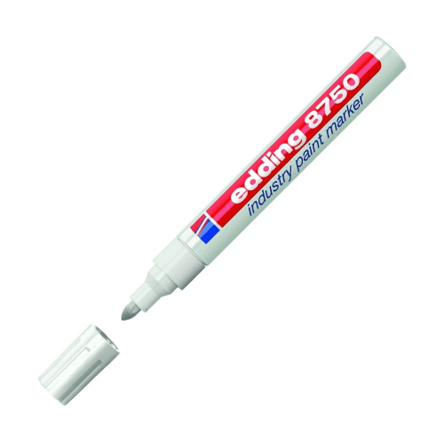 Маркер перманентный на нитрокраске Edding "8750", белый