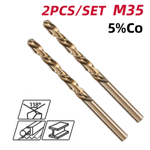 Сверло по металлу Deli RS EDH-MHZ010-E2, 1.0 мм, DIN 338, HSCo 5%, 2 шт. фото 2