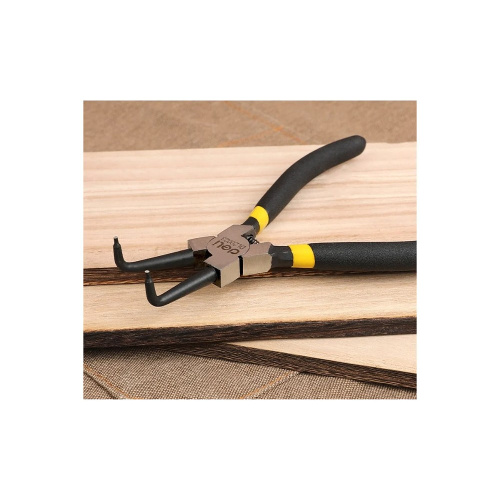 Съемники стопорных колец Deli YS EDL20521-4, 180 мм., набор 4 шт., желтый, черный фото 5