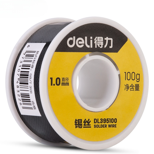 Припой оловянный с флюсом Deli YS DL395100, 100 гр.